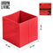 Foldable Cube Storage Box - Red