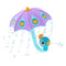 Yookidoo Fill N Rain Peacock Umbrella Bath Toy