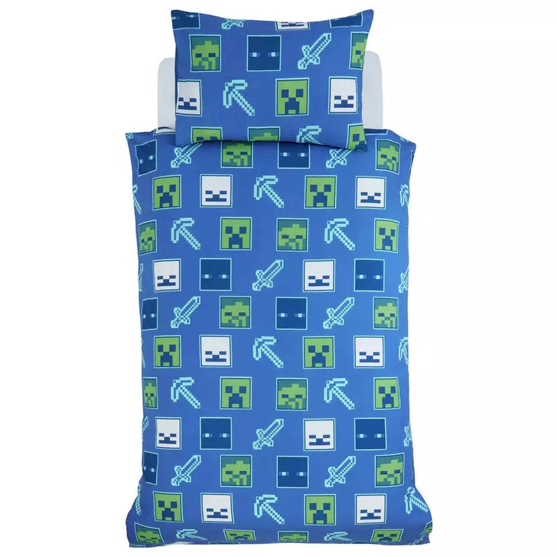 Minecraft Glow In The Dark Single Duvet Set