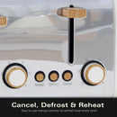 Scandi 4 Slice Toaster Matte Cream with Wood Effect