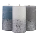 Glitter Pillar Candle 13cm Assorted