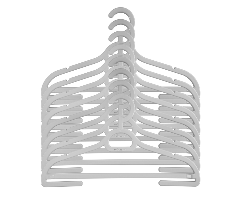 Casa Upcycled Coat Hangers 8 Pack - Cool Grey