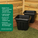 Vista 33cm Square Planter - Black