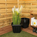 Vista 33cm Square Planter - Black