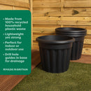 Vista 50cm Round Planter - Black