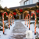 Candy Cane Stake Lights - Set of 5