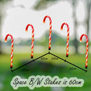 Candy Cane Stake Lights - Set of 5