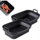 Tower Silicone Air Fryer Rectangular Foldable Trays - 2 Pack