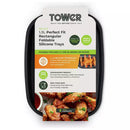 Tower Silicone Air Fryer Rectangular Foldable Trays - 2 Pack