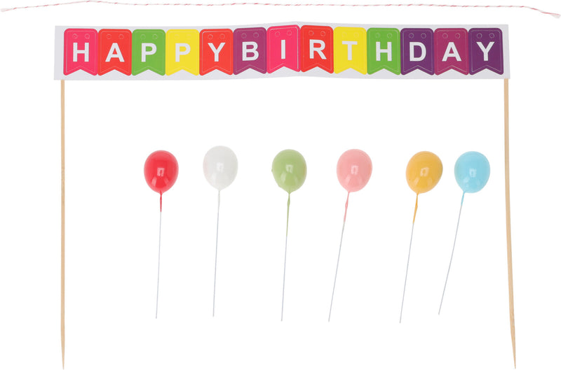 Happy Birthday Banner Cake Topper