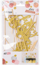 Happy Birthday Gold Cake Topper