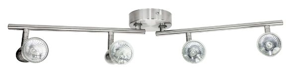 Indoor 4 Spotlight Bar - Brushed Chrome