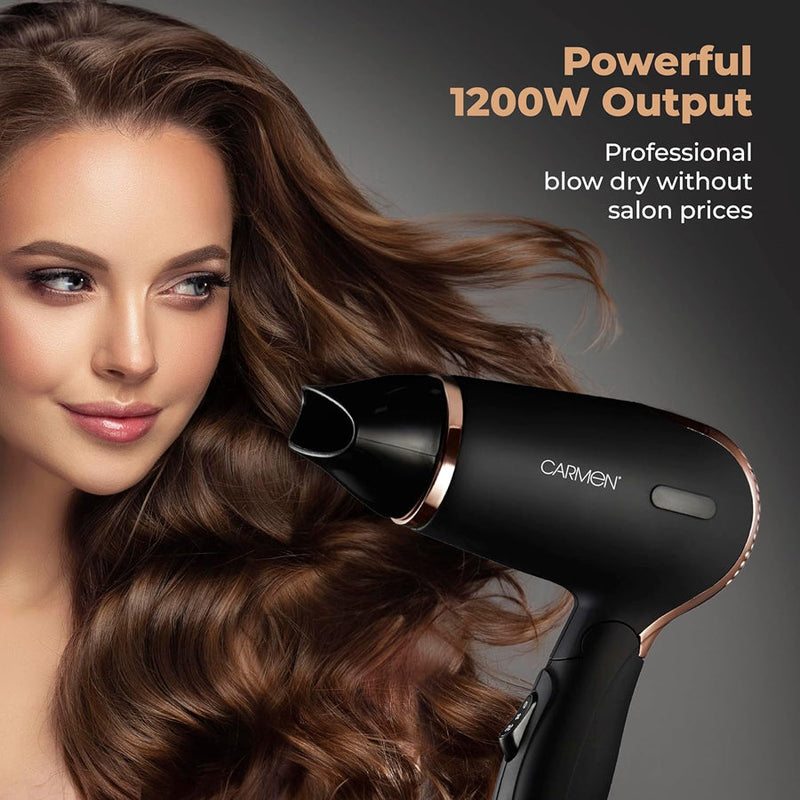 Carmen Noir II Travel Hair Dryer