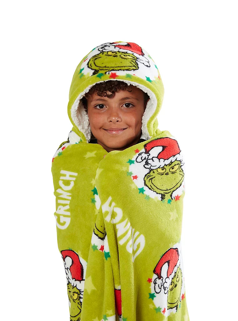 The Grinch Hooded Wearable Blanket