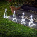 Tree Spiral Stake Lights Cool White - Set of 4