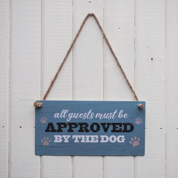 Approved By The Dog Decor Sign
