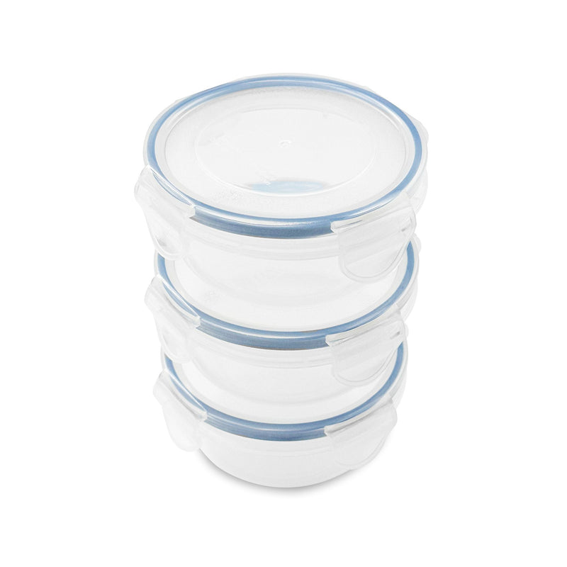 Addis Clip Tight 300ml Round Food Storage Container 3 Pack