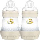 MAM Easy Start Anti-Colic Newborn Self Sterilising Bottle 160ml 2pk - Cream