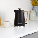 Scandi 1.7L Kettle Matte Cream with Wood Effect