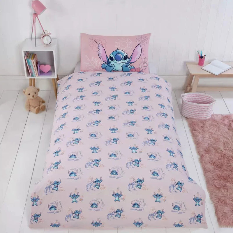 Disney Stitch Pink Single Duvet Set