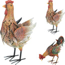 Metal Rooster/Hen Ornament