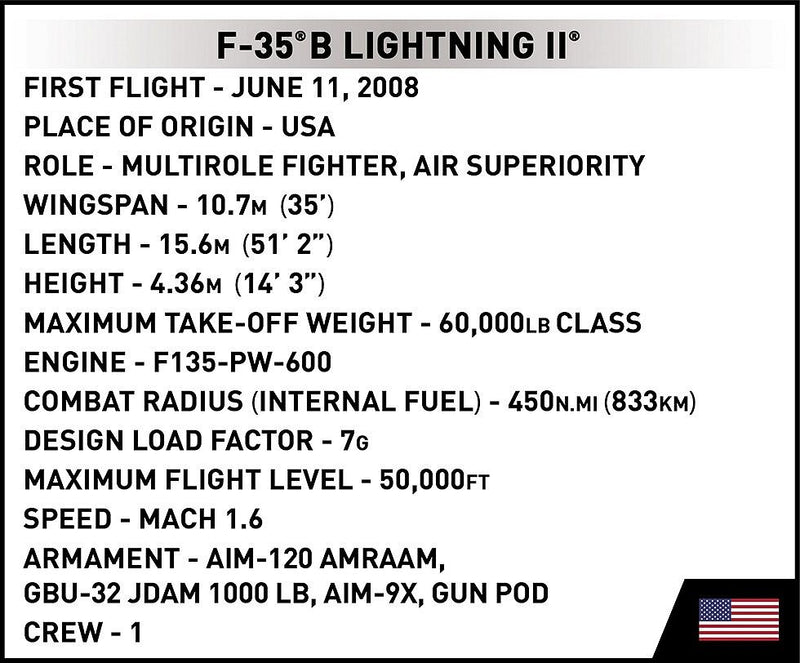 Cobi F-35B Lightning II Royal Air Force Plane