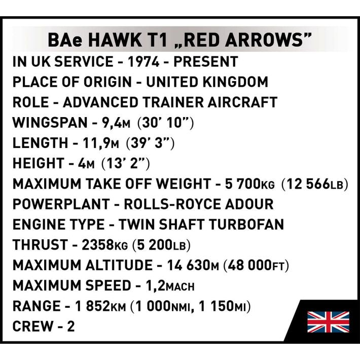 Cobi BAE Hawk T1 Red Arrows Plane