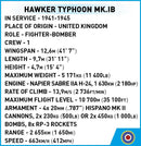 Cobi Hawker Typhoon Mk.1B Plane