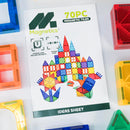 Magnetic Tiles Building Set - 70 Pieces