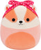 Squishmallows Valentines Plush 7.5" - Rostam The Peach Badger