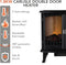 Carlisle 1.8KW Double Door Panoramic Stove