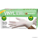 Clear Vinyl Gloves 100 Pack - Medium