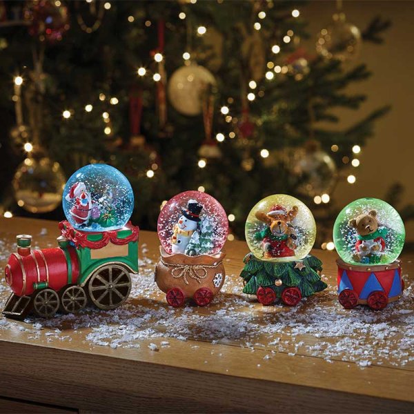 All Aboard! Santa's Express Snow Spheres