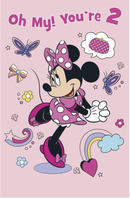 Age 2 Birthday Card Minnie Mouse