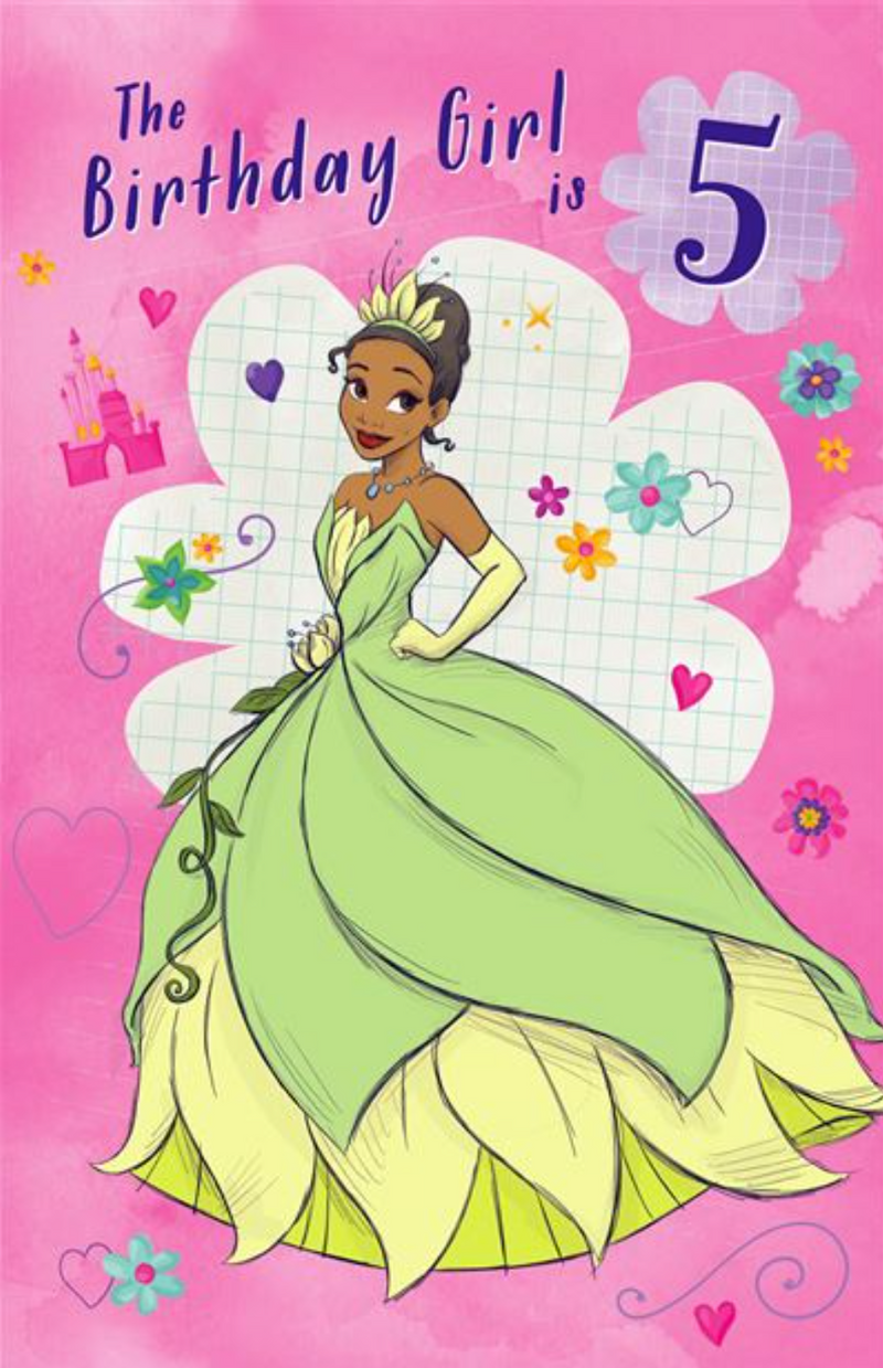 Age 5 Birthday Card Disney Princess