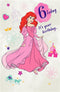Age 6 Birthday Card Disney Princess Ariel