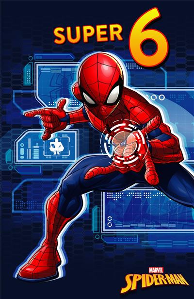 Age 6 Birthday Card Spiderman