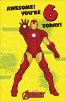 Age 6 Birthday Card Iron Man