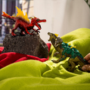 Schleich Eldrador Fire Saurian vs. Jungle Lizard