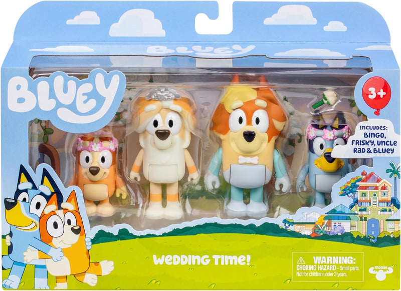 Bluey Wedding Time Figure 4pk