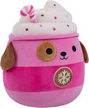Squishmallows Christmas Plush 7.5" - Rowan The Pink Dog Hot Chocolate