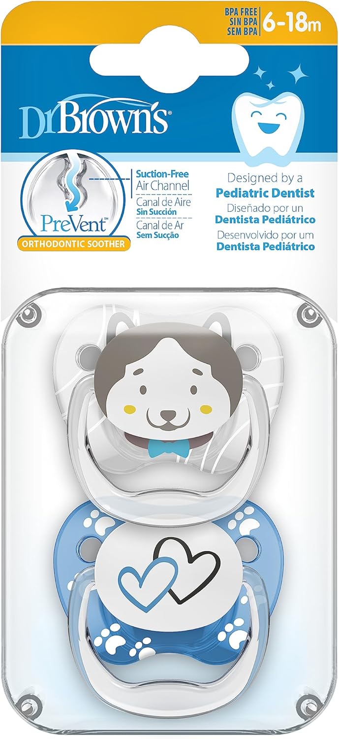 Dr Brown's PreVent Soother 6-18m - Blue