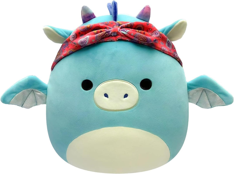 Squishmallows Plush 7.5" - Tatiana the Teal Dragon with Bandana