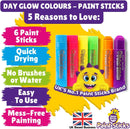 Little Brian Day Glow Paint Sticks 6 Pack