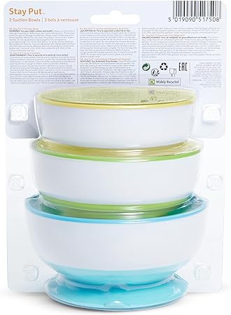 Munchkin StayPut Suction Bowls 3pk