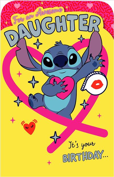 No Age Daughter Birthday Card Disney Stitch