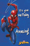 No Age Birthday Card Spiderman