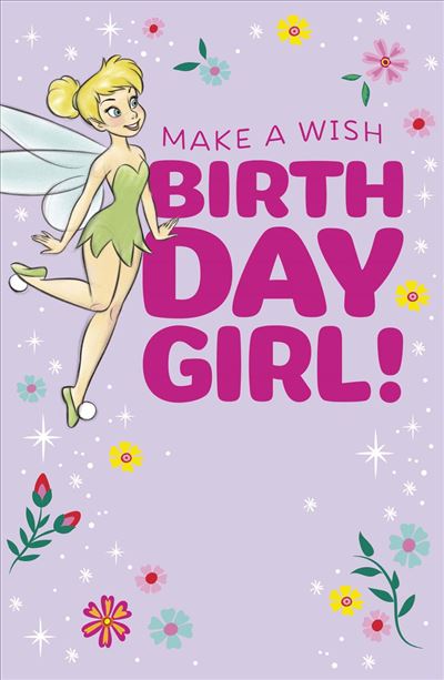 No Age Birthday Card Tinkerbell