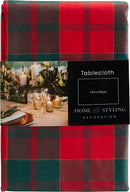 Red & Green Checked Tablecloth 140x180cm Assorted