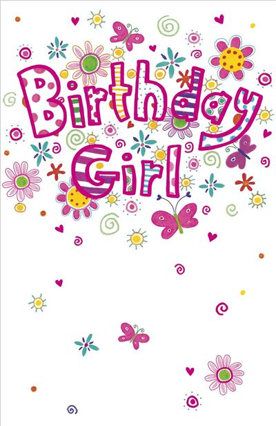 No Age Birthday Card Birthday Girl